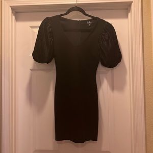 Make It Known Black Puff Sleeve Bodycon Mini Dress